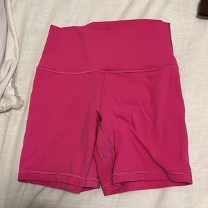 Lululemon Sonic pink align shorts 6 in inseam